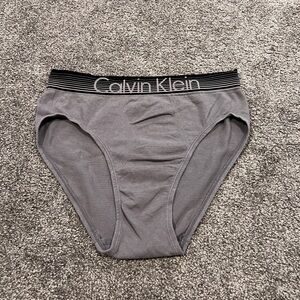 Calvin Klein Men's Gray Briefs with Black Waistband